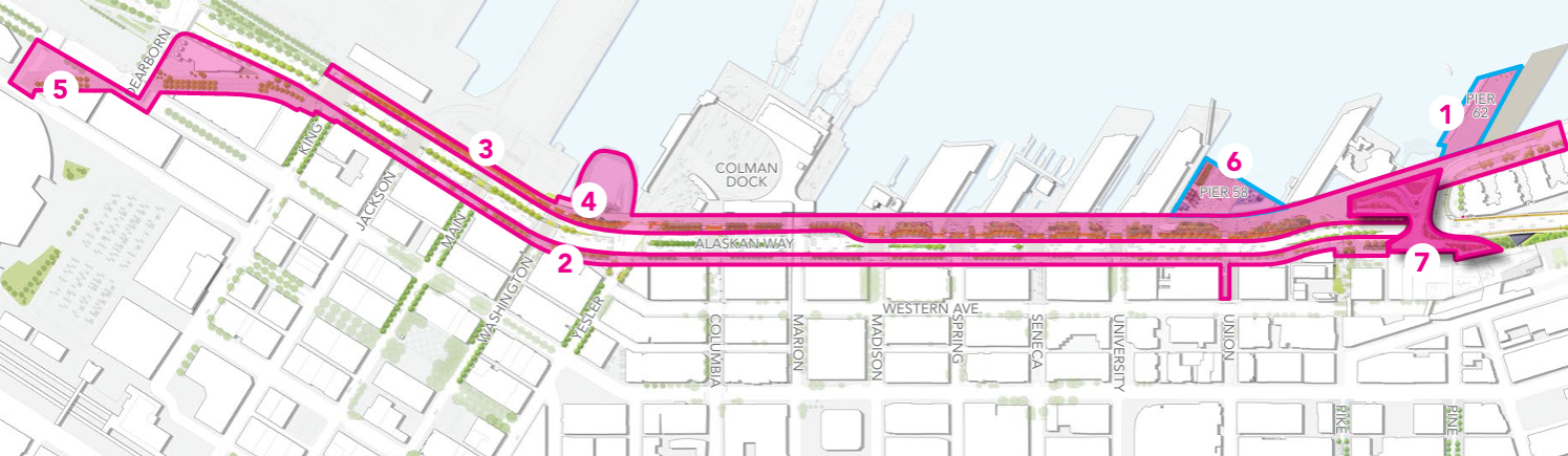 Map of waterfront